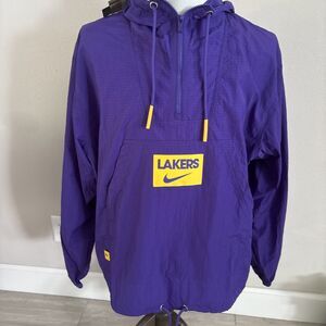 Nike NBA Los Angeles Lakers Club Courtside Men's Anorak Jacket Size Medium